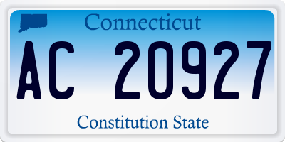 CT license plate AC20927
