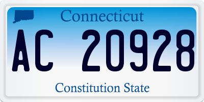 CT license plate AC20928
