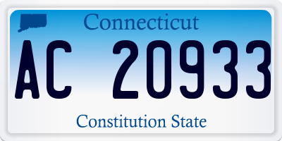 CT license plate AC20933