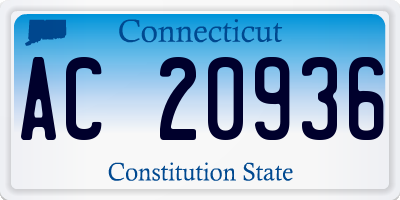 CT license plate AC20936