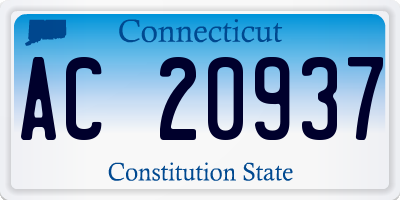 CT license plate AC20937