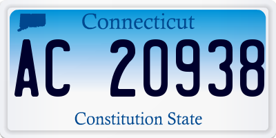 CT license plate AC20938