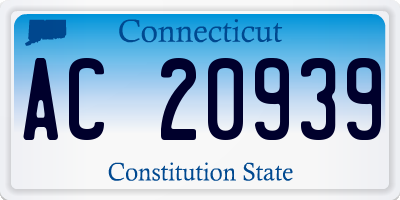 CT license plate AC20939