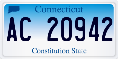 CT license plate AC20942