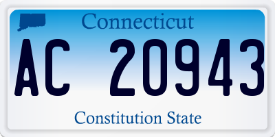 CT license plate AC20943