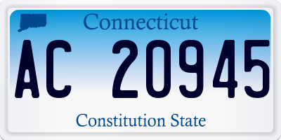 CT license plate AC20945