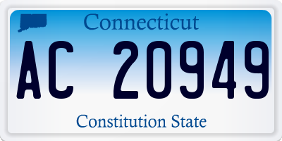CT license plate AC20949