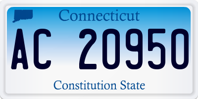 CT license plate AC20950