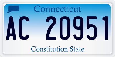 CT license plate AC20951