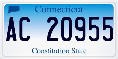 CT license plate AC20955