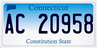 CT license plate AC20958