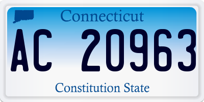 CT license plate AC20963