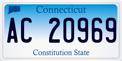 CT license plate AC20969