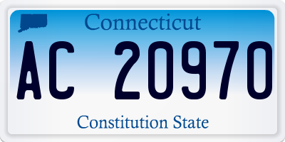 CT license plate AC20970