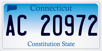 CT license plate AC20972