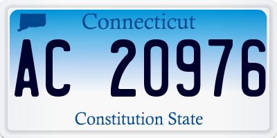 CT license plate AC20976