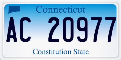 CT license plate AC20977