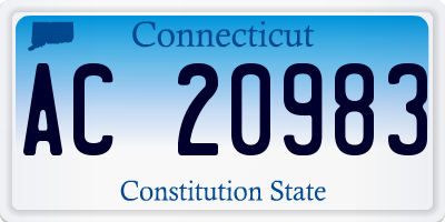 CT license plate AC20983