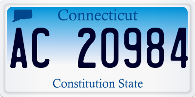CT license plate AC20984