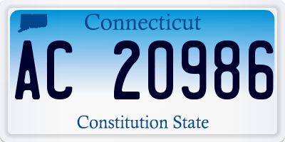 CT license plate AC20986