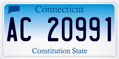 CT license plate AC20991
