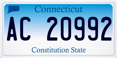 CT license plate AC20992