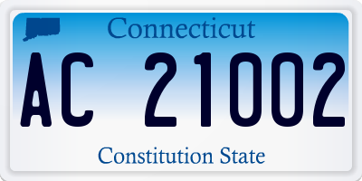 CT license plate AC21002