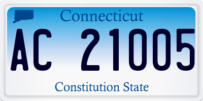 CT license plate AC21005