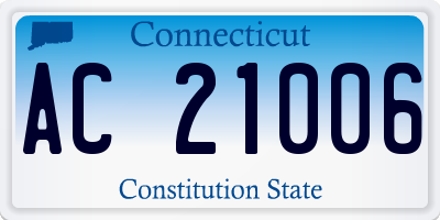 CT license plate AC21006