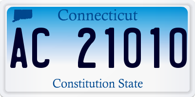 CT license plate AC21010