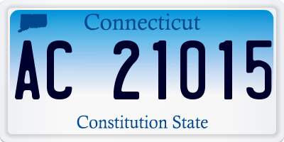 CT license plate AC21015