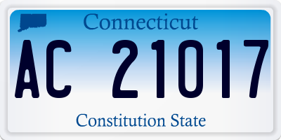 CT license plate AC21017
