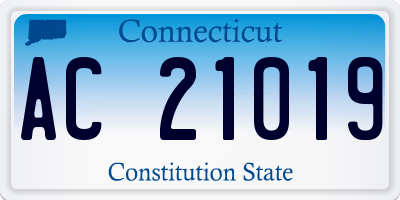 CT license plate AC21019
