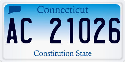 CT license plate AC21026