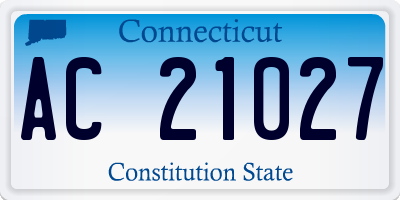 CT license plate AC21027