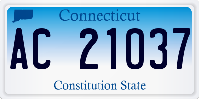 CT license plate AC21037