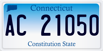 CT license plate AC21050