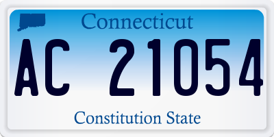 CT license plate AC21054