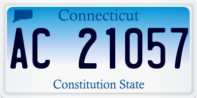 CT license plate AC21057