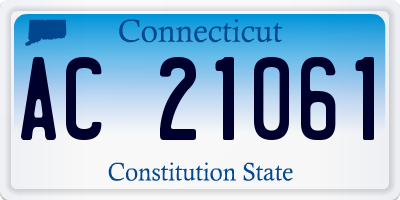 CT license plate AC21061