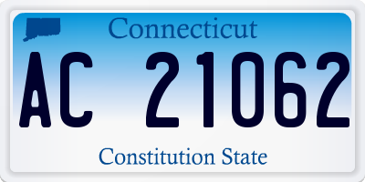 CT license plate AC21062