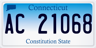 CT license plate AC21068