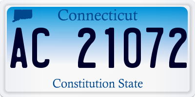 CT license plate AC21072