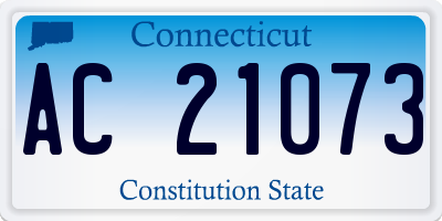 CT license plate AC21073