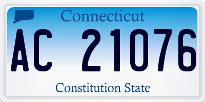 CT license plate AC21076