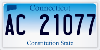 CT license plate AC21077