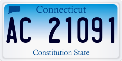 CT license plate AC21091