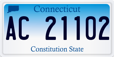 CT license plate AC21102