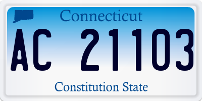 CT license plate AC21103
