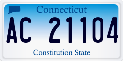 CT license plate AC21104